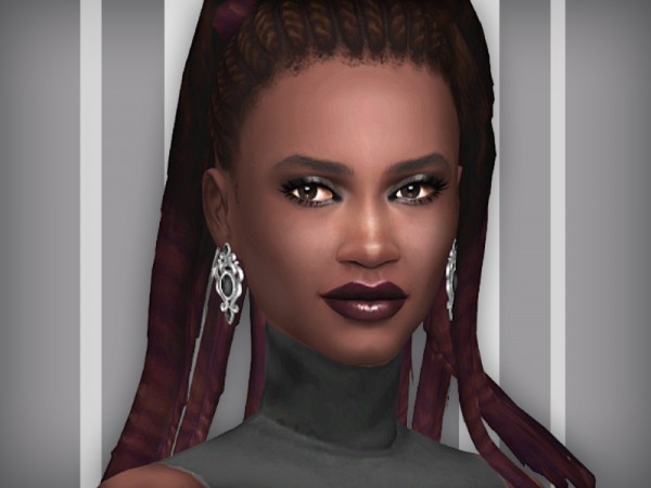  The Sims Resource: Noble silver earrings by WistfulCastle