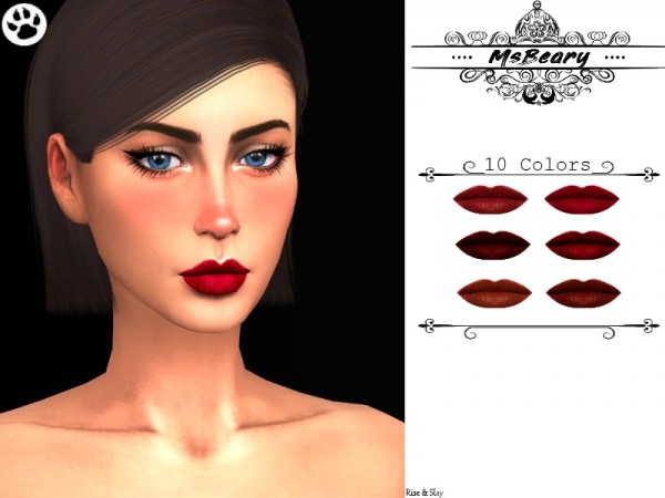  The Sims Resource: Sweetheart Lipstick Collection by MsBeary