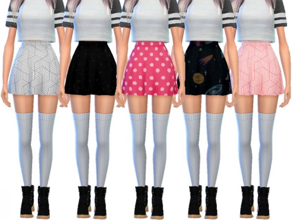 The Sims Resource: Snazzy Skater Skirts by Wicked_Kittie • Sims 4 Downloads