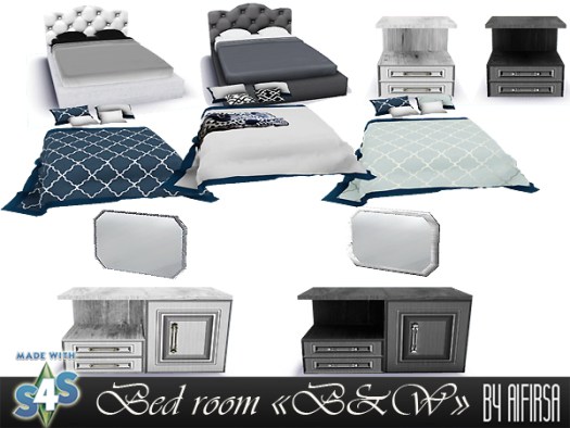 Aifirsa Sims: Bedroom furniture B & W