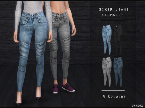  The Sims Resource: Biker Jeans by OranosTR