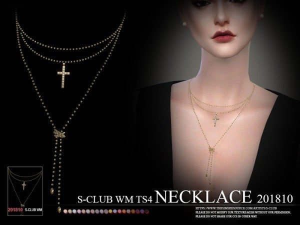  The Sims Resource: Necklace F 201810 by S Club