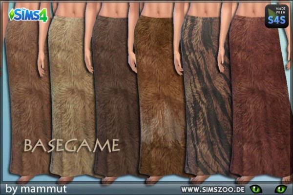  Blackys Sims 4 Zoo: Fur skirt 3 by mammut