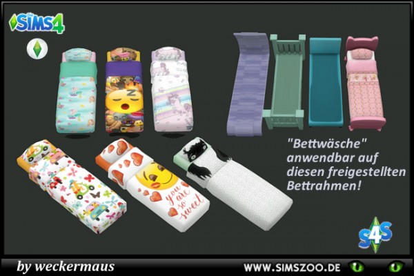  Blackys Sims 4 Zoo: Beddings For Kids by weckermaus