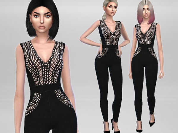 The Sims Resource Saskia Jumpsuit By Puresim • Sims 4 Downloads