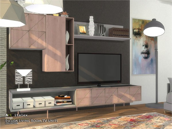  The Sims Resource: Escuda Livingroom TV Units by ArtVitalex