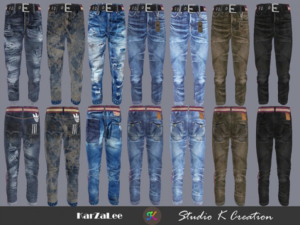 Studio K Creation: Cropped jeans 64 • Sims 4 Downloads