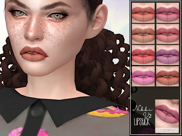  The Sims Resource: Nikki V2 Lipstick N.103 by IzzieMcFire