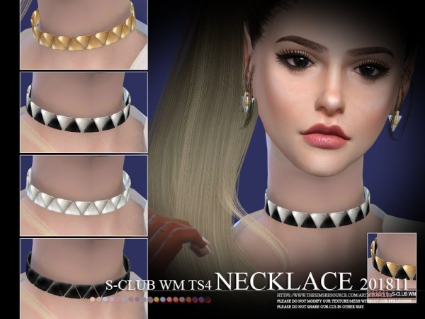  The Sims Resource: Necklace F 201811 by S Club