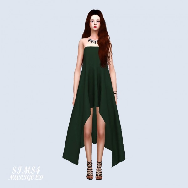 SIMS4 Marigold: Unbalance Line Dress