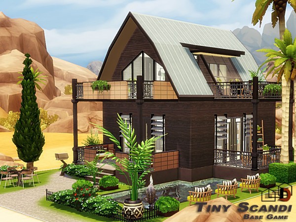  The Sims Resource: Tiny Scandi house by Danuta720