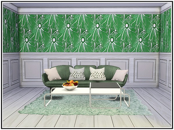  The Sims Resource: Black eyed Daisy Walls by marcorse