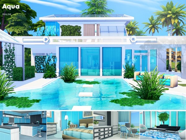  The Sims Resource: Aqua house by Pralinesims