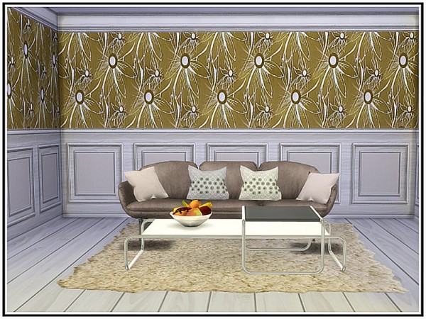  The Sims Resource: Black eyed Daisy Walls by marcorse