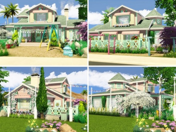  The Sims Resource: Pastel Cottage house by MychQQQ