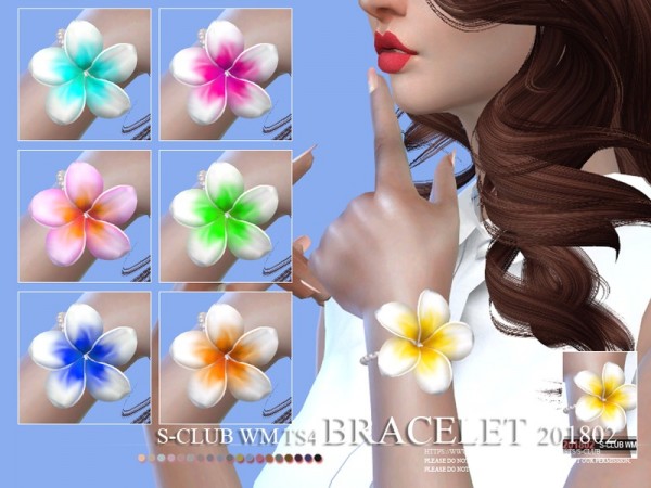  The Sims Resource: Bracelet 201802 L by S Club