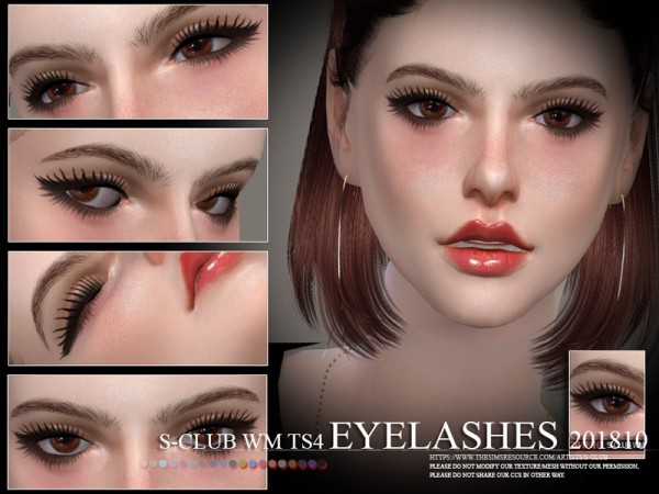  The Sims Resource: Eyelashes 201810 by S Club