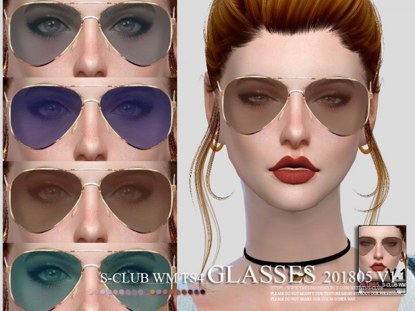  The Sims Resource: Glasses FM 201805 V1 by S Club