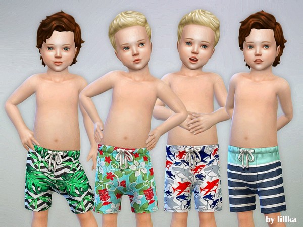 The Sims Resource Toddler Bathing Shorts P02 By Lillka • Sims 4 Downloads