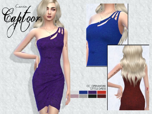  The Sims Resource: Openwork little dress by carvin captoor
