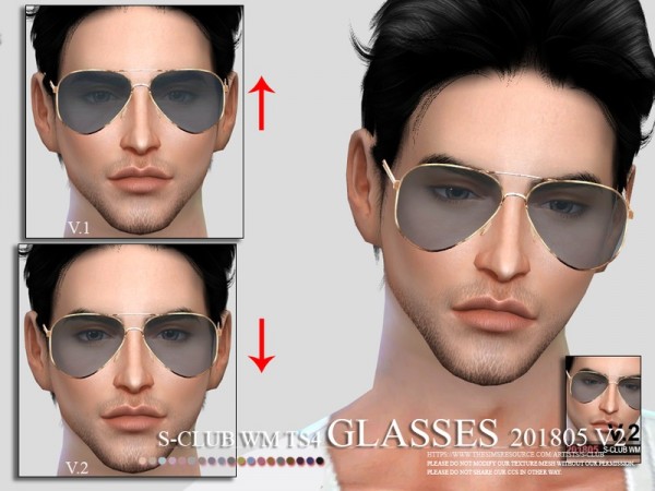  The Sims Resource: Glasses FM 201805 V2 by S Club