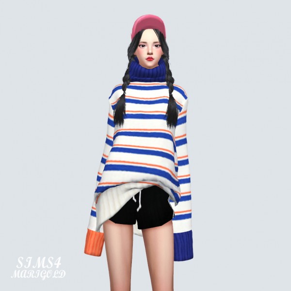  SIMS4 Marigold: Long Sleeves Turtleneck Sweater