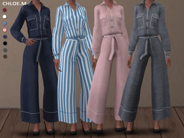  The Sims Resource: Blouse and Loose pants by ChloeMMM