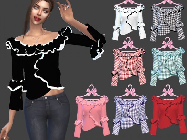  The Sims Resource: Blouse with ruches by Sims House