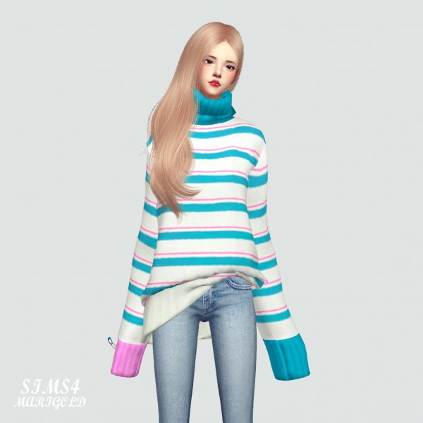  SIMS4 Marigold: Long Sleeves Turtleneck Sweater