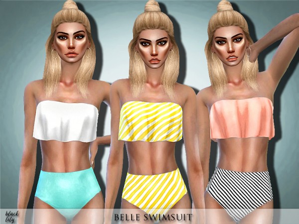  The Sims Resource: Belle Swimsuit by Black Lily