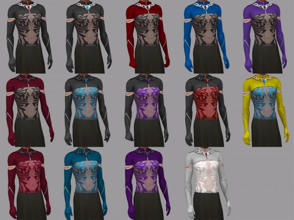  The Sims Resource: Chains   male top by WistfulCastle
