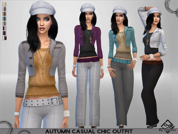  The Sims Resource: Autumn Casual Chic Outfit by Devirose