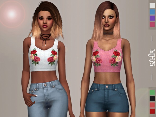 The Sims Resource: Teema Top by Margeh-75 • Sims 4 Downloads