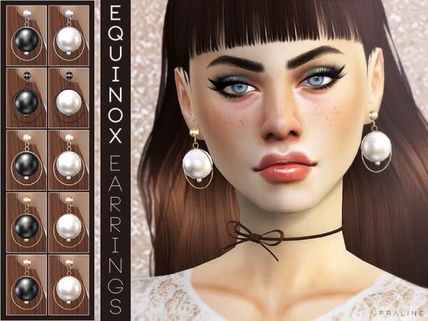  The Sims Resource: Equinox Earrings by Pralinesims