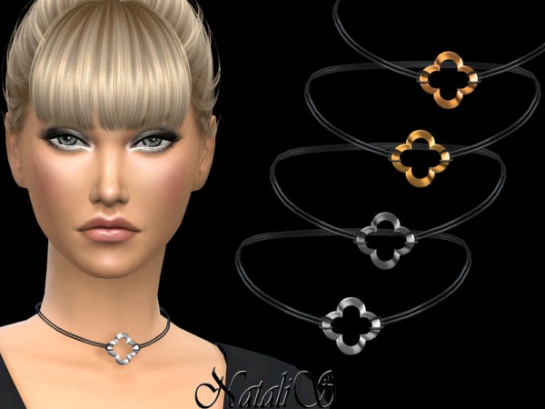  The Sims Resource: Four Leaf Choker by NataliS