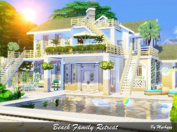  The Sims Resource: Beach Family Retreat by MychQQQ