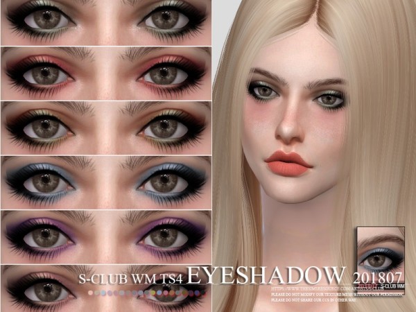  The Sims Resource: Eyeshadow 201807 by S Club