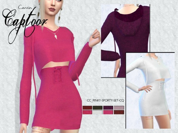  The Sims Resource: Pinky sporty set by carvin captoor