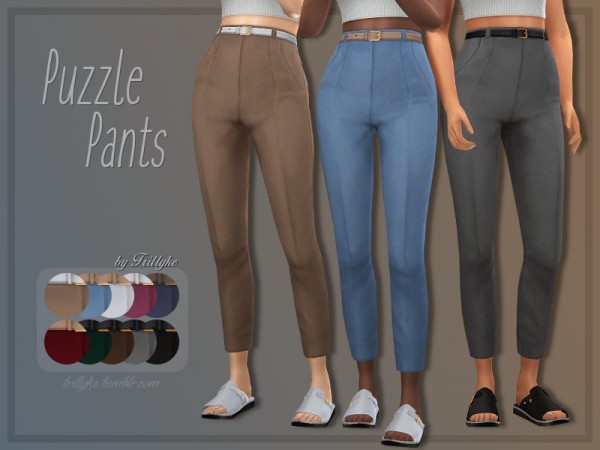  The Sims Resource: Puzzle Pants by Trillyke