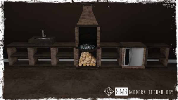  Sims Modern Technology: Daer0n`s Mensure Outdoor Kitchen