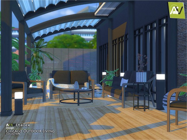  The Sims Resource: Chicago Outdoor Living by ArtVitalex