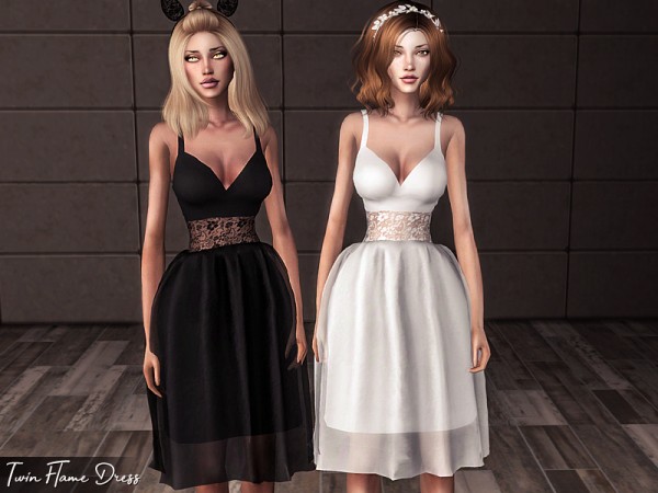  The Sims Resource: Twin Flame Dress by Genius666