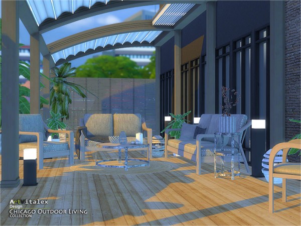  The Sims Resource: Chicago Outdoor Living by ArtVitalex