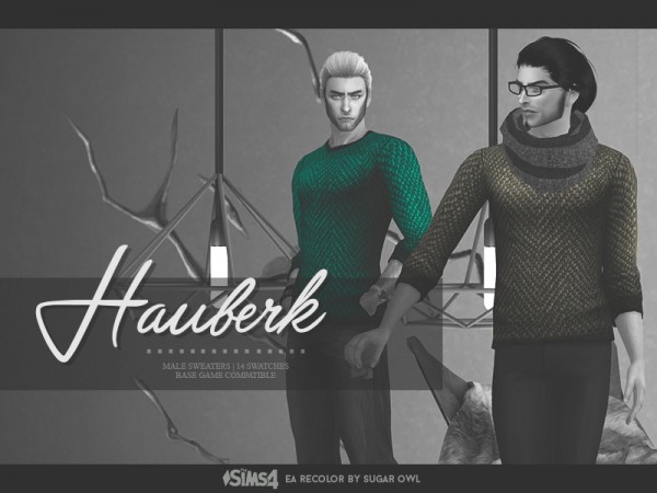  The Sims Resource: Hauberk sweaters by sugar owl