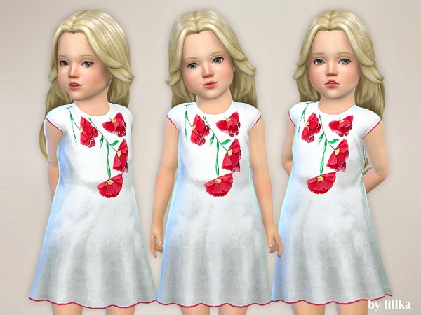  The Sims Resource: Esme Flower Dress by lillka