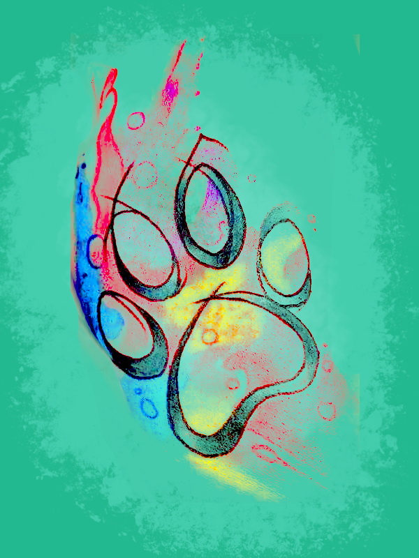  Mod The Sims: Rainbow Watercolor Paw Print Arm Tattoo by anl2929