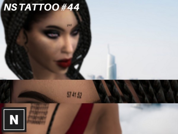 The Sims Resource: Tattoo set 77   ENCODED by networksims
