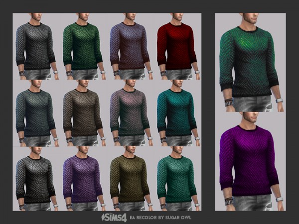  The Sims Resource: Hauberk sweaters by sugar owl
