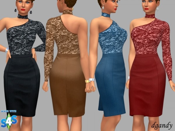  The Sims Resource: Formal dress Imogene by dgandy