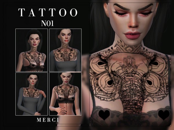  The Sims Resource: Tattoo N01 by Merci